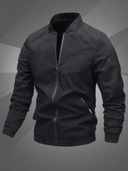 Thijs | Heren Casual Polyester Bomberjack met Baseballkraag