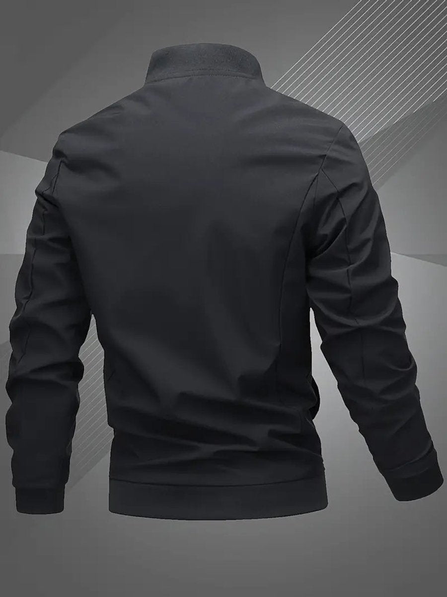 Thijs | Heren Casual Polyester Bomberjack met Baseballkraag