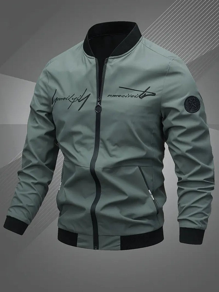 Thijs | Heren Casual Polyester Bomberjack met Baseballkraag