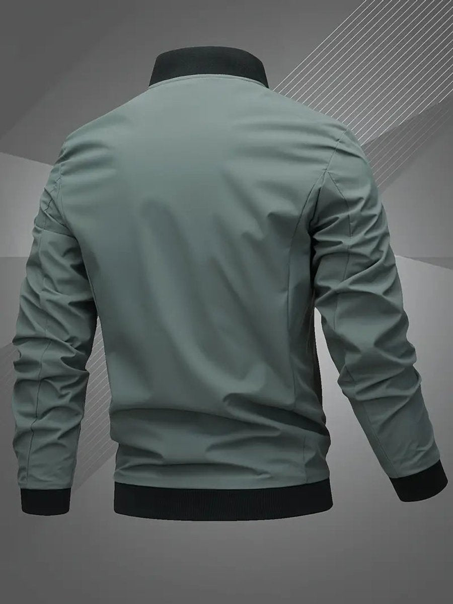 Thijs | Heren Casual Polyester Bomberjack met Baseballkraag