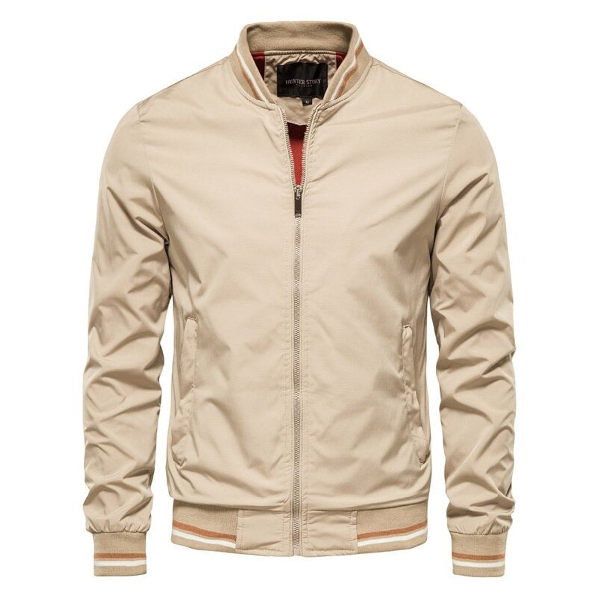 Levi | Heren Casual Ritssluiting Bomber Jack Geribbelde Boorden