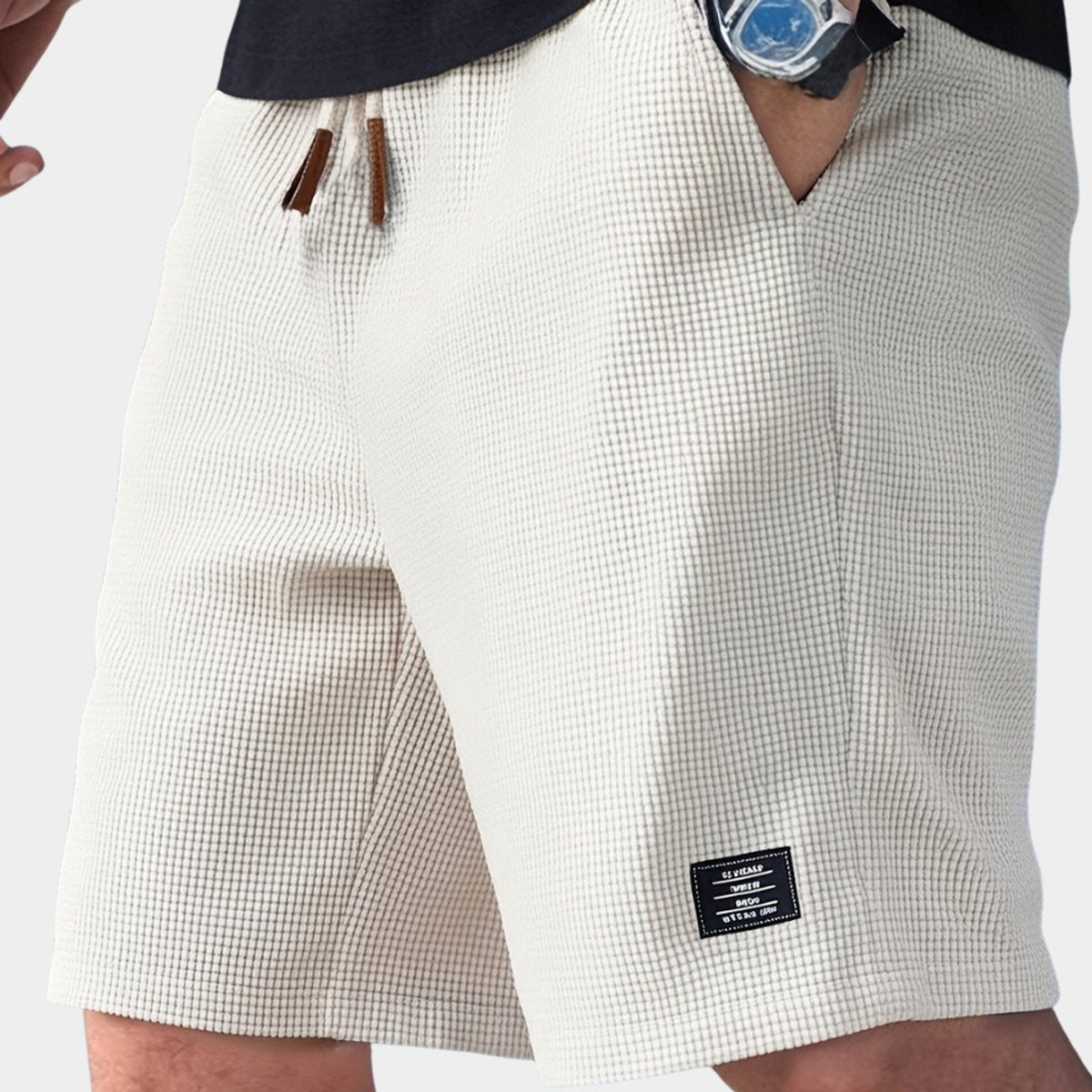 Milan | Heren Casual Wafelstructuur Shorts Elastische Taille