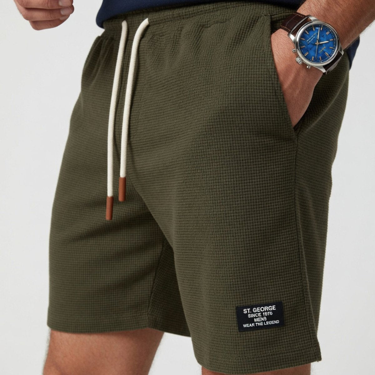 Milan | Heren Casual Wafelstructuur Shorts Elastische Taille