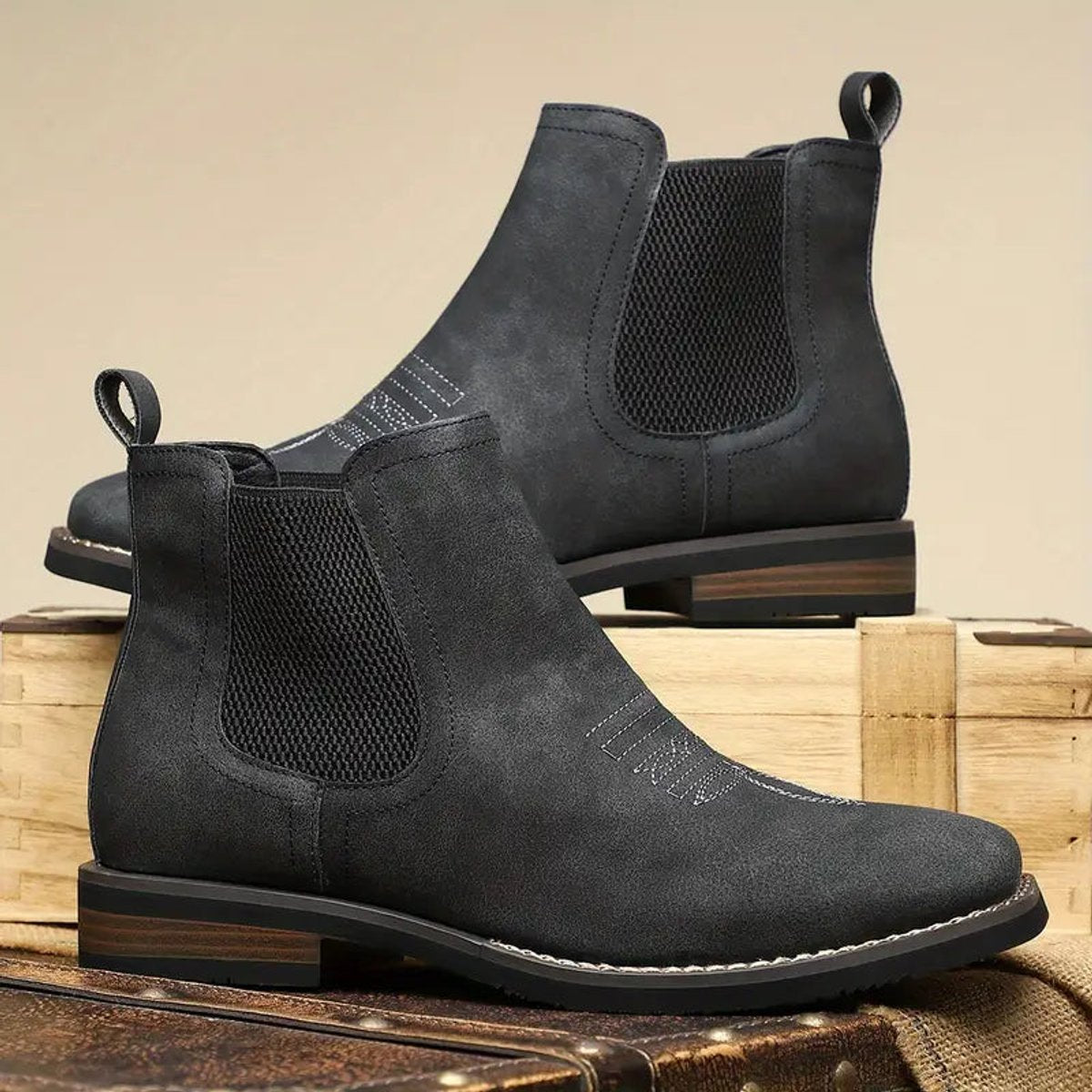 Thomas | Heren Chelsea Boots Tijdloze Leren Enkellaarzen