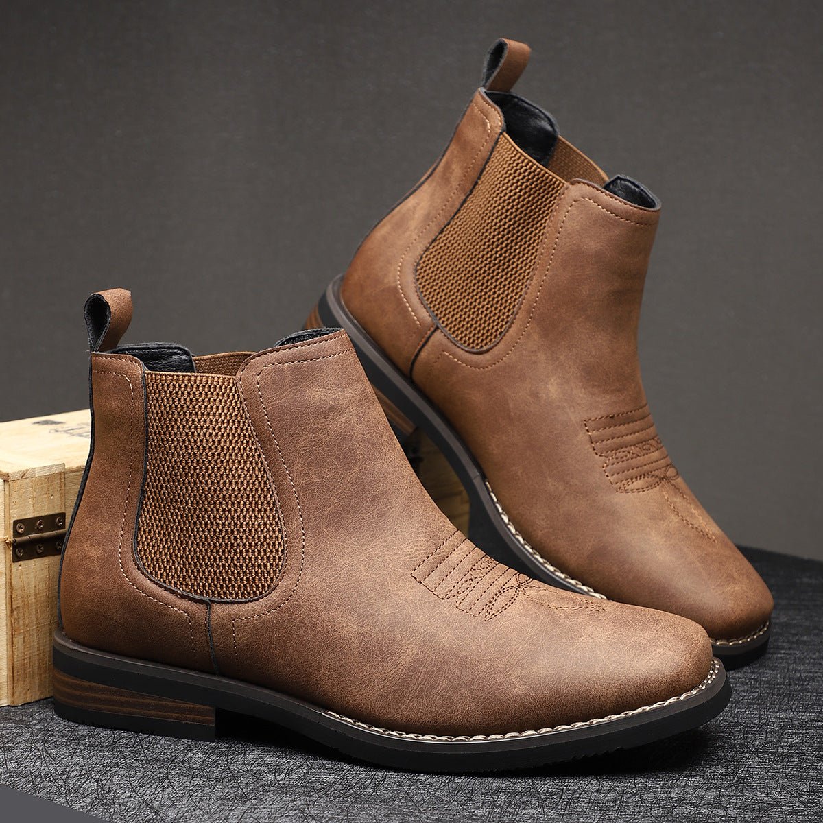 Thomas | Heren Chelsea Boots Tijdloze Leren Enkellaarzen