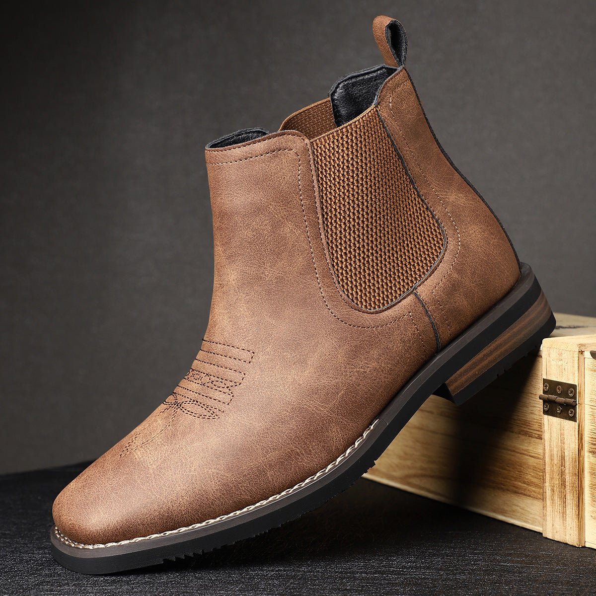 Thomas | Heren Chelsea Boots Tijdloze Leren Enkellaarzen