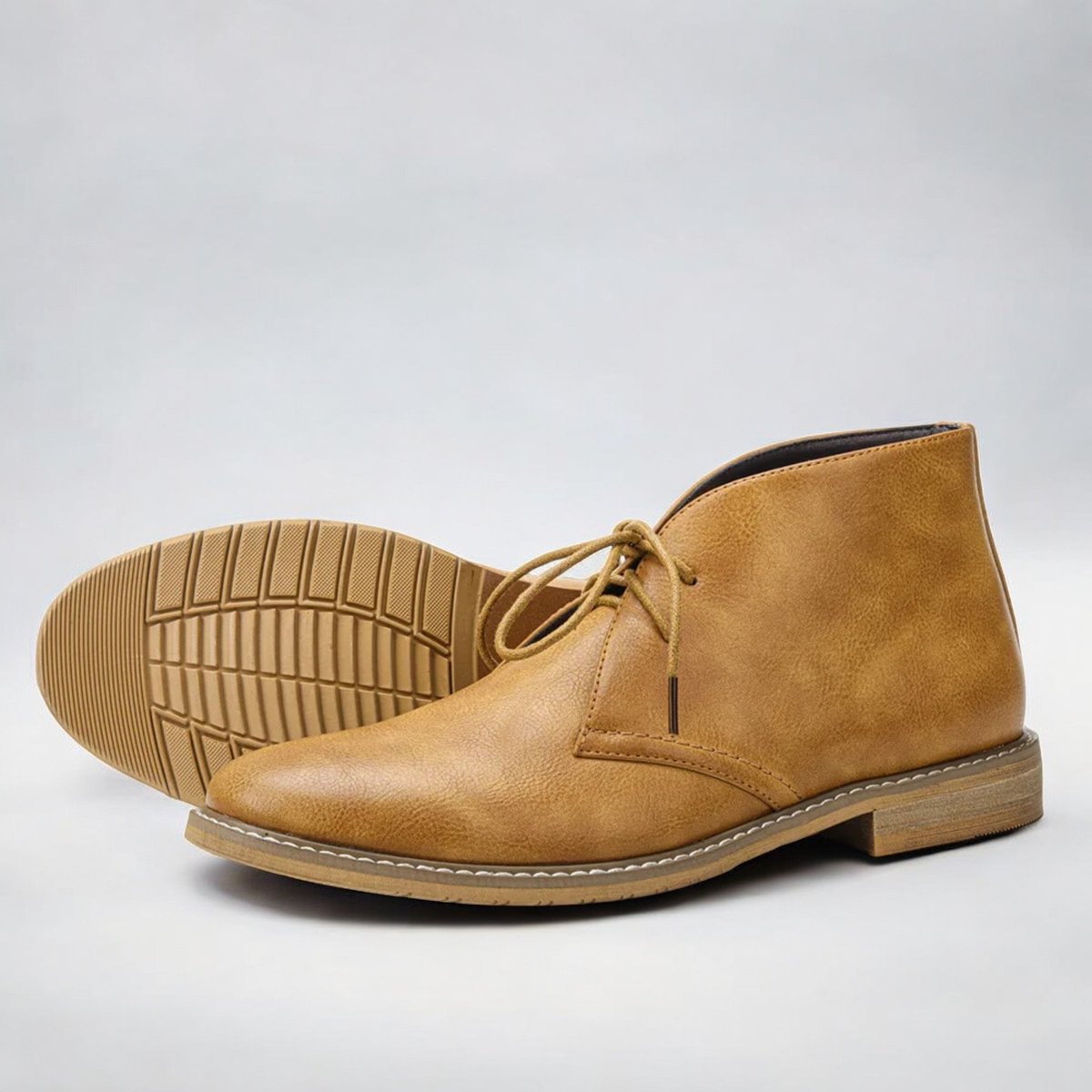 Lars | Heren Chukka Mens Boots Klassieke Veterschoenen Leren Enkellaarzen