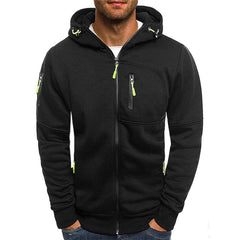 Bowen | Heren Gebreide Hoodie Sweater Ritsluiting Zacht Polyester Capuchon