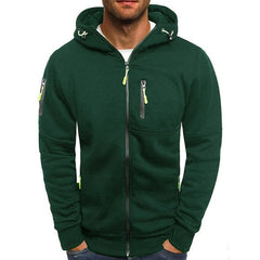 Bowen | Heren Gebreide Hoodie Sweater Ritsluiting Zacht Polyester Capuchon