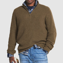 Daan | Heren Gebreide Quarter-Zip Pullover Sweater