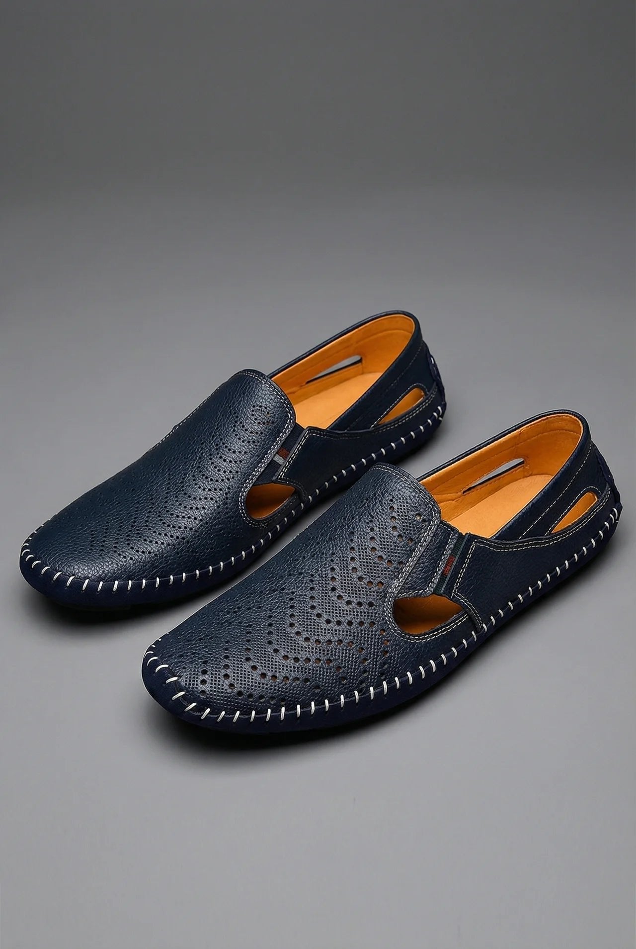 Thijs | Heren Geperforeerde Instapper Loafers Ademend Zomer