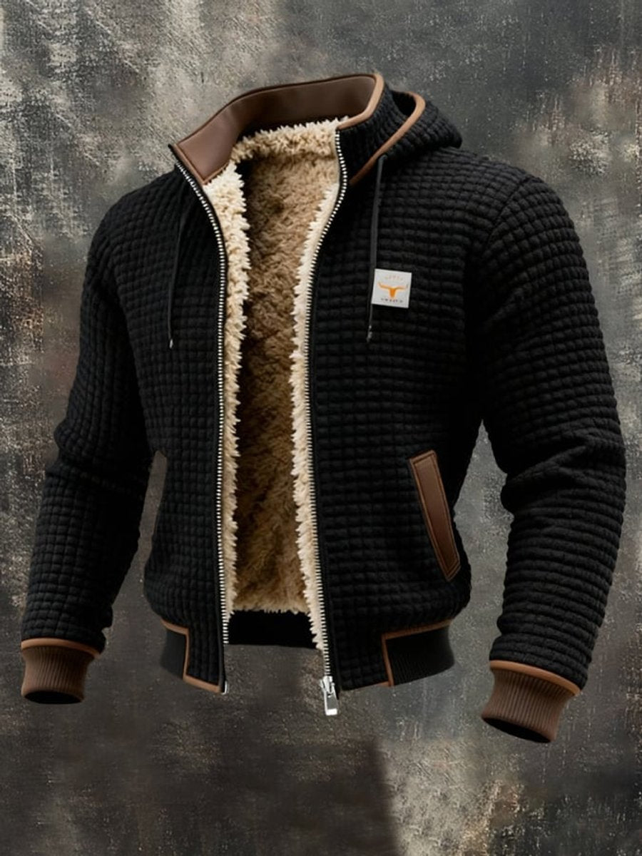 Milan | Heren Gewatteerde Fleece-Gevoerde Capuchon Winterjas