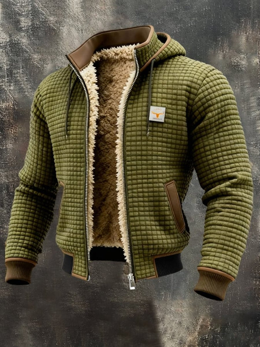 Milan | Heren Gewatteerde Fleece-Gevoerde Capuchon Winterjas