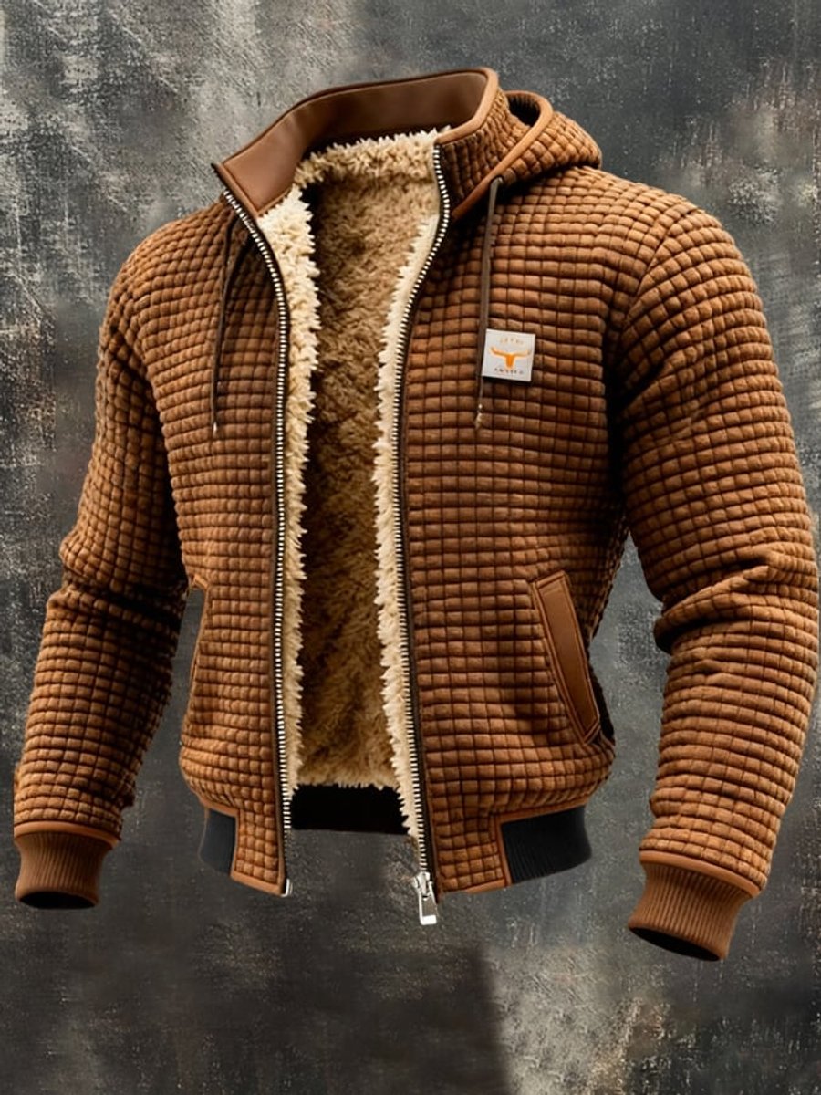 Milan | Heren Gewatteerde Fleece-Gevoerde Capuchon Winterjas