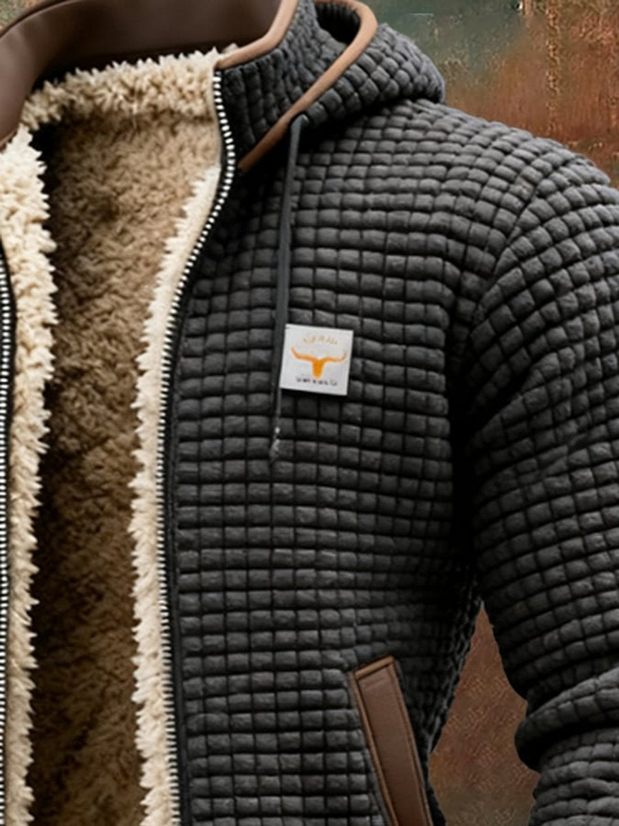 Milan | Heren Gewatteerde Fleece-Gevoerde Capuchon Winterjas