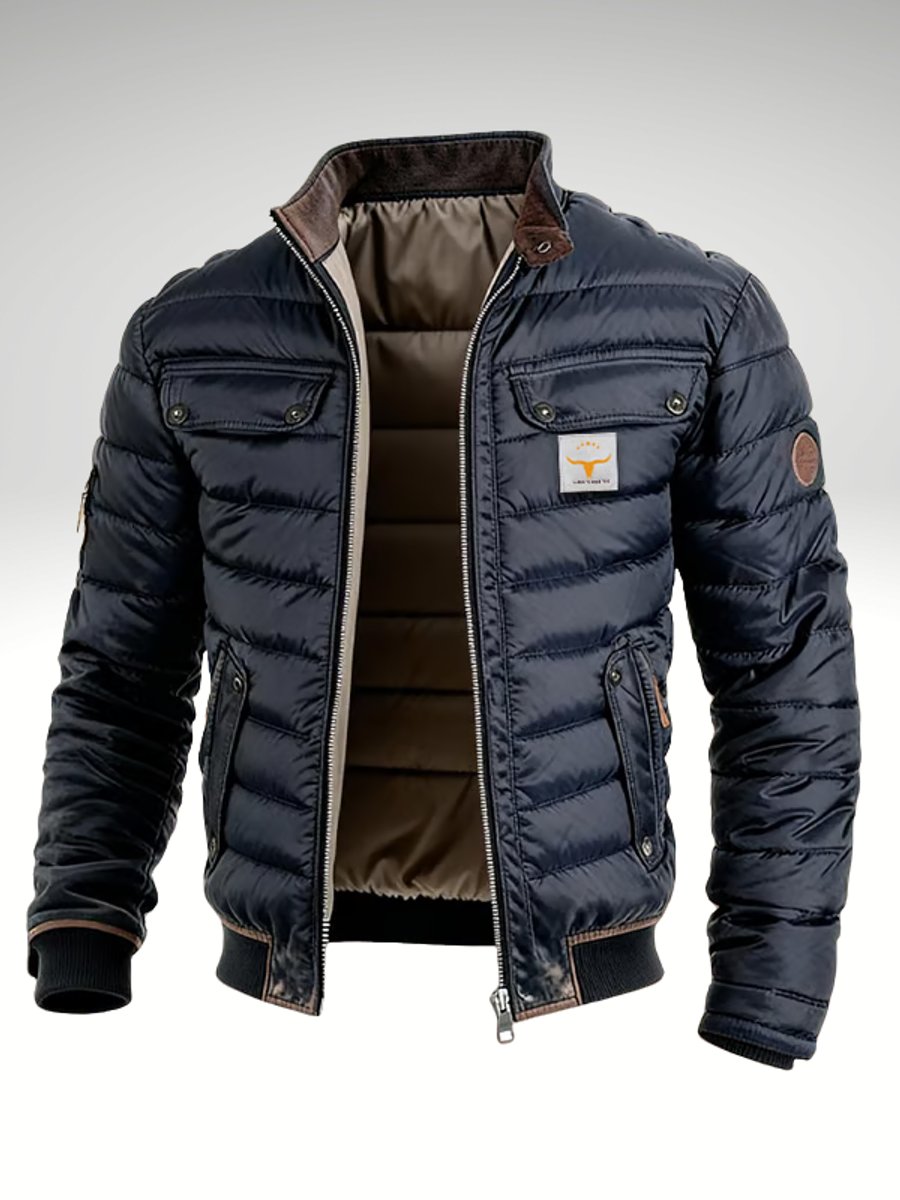 Bram | Heren Gewatteerde Winterjas Gevoerde Bomber Steppjacke