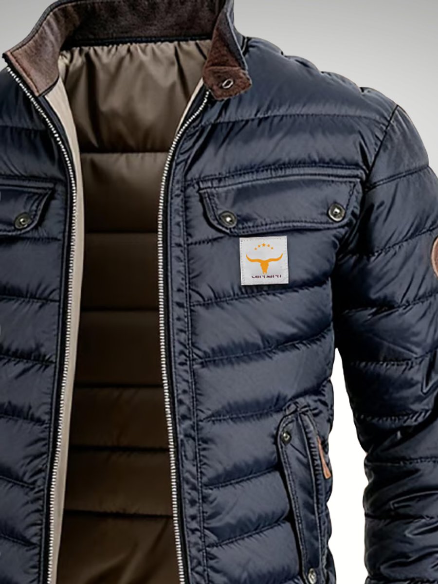 Bram | Heren Gewatteerde Winterjas Gevoerde Bomber Steppjacke