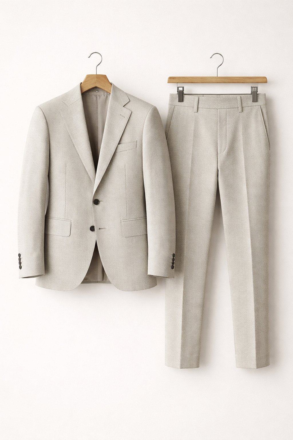 Lars | Heren Grijsblauwe Two-Piece Set Slim-Fit Formeel Pak