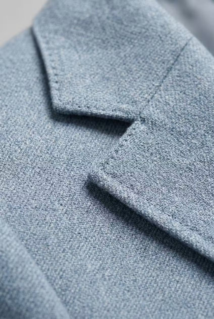 Lars | Heren Grijsblauwe Two-Piece Set Slim-Fit Formeel Pak