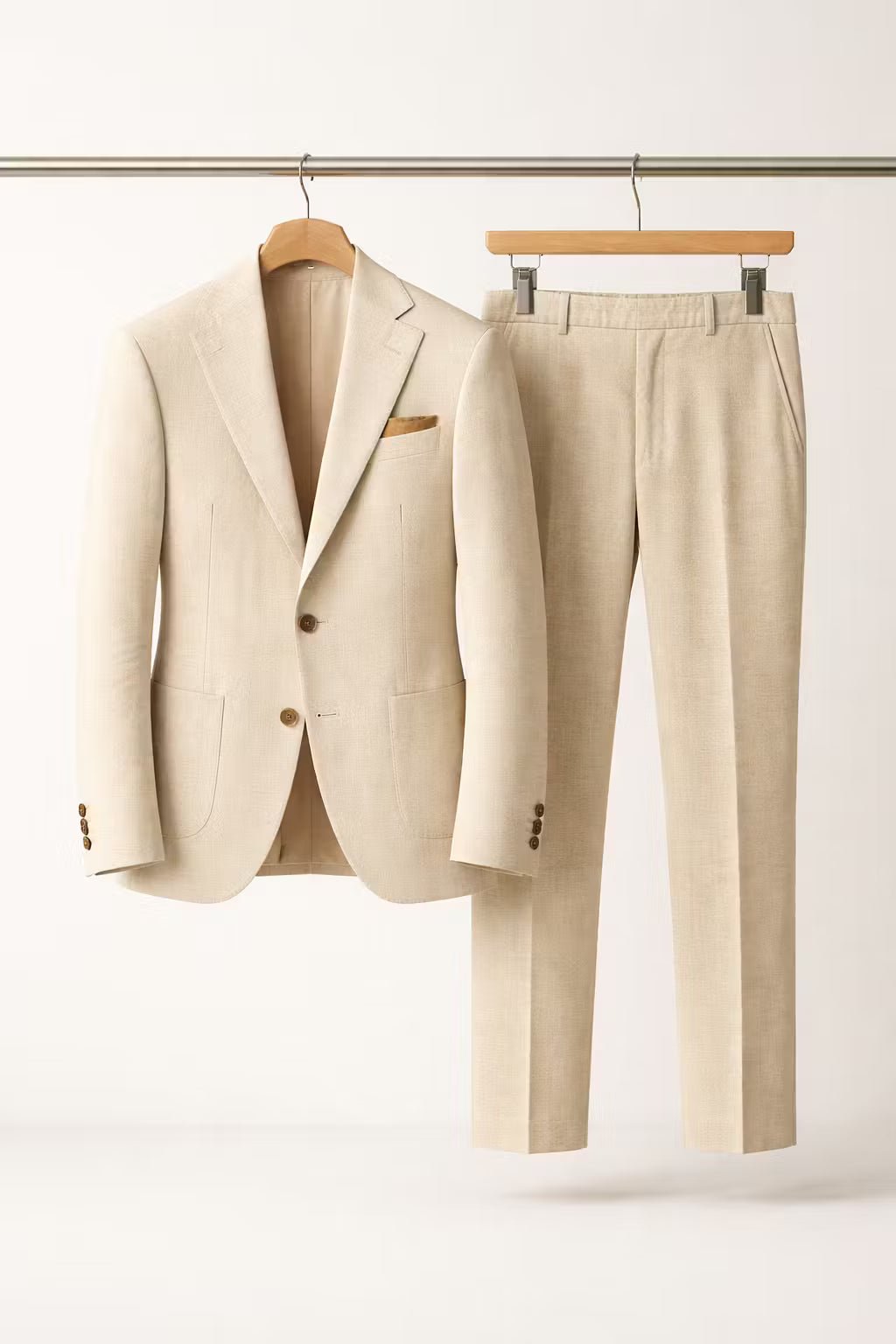 Lars | Heren Grijsblauwe Two-Piece Set Slim-Fit Formeel Pak
