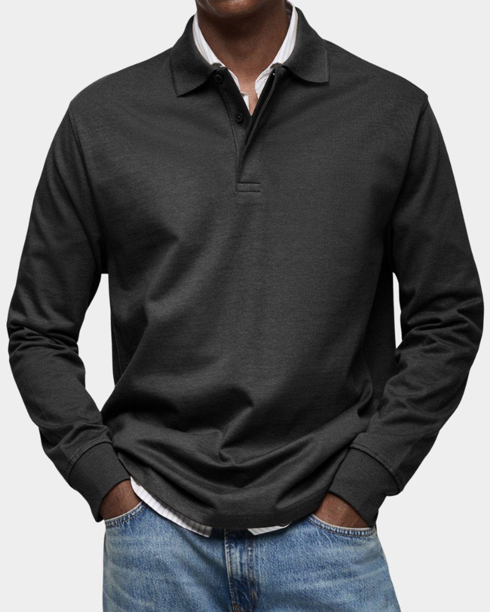 Jesse | Heren Klassiek Langarm Poloshirt met Polokraag