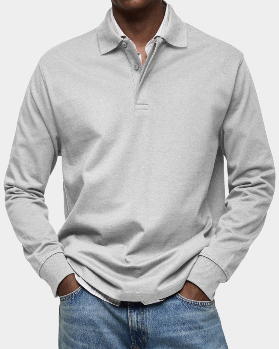 Jesse | Heren Klassiek Langarm Poloshirt met Polokraag