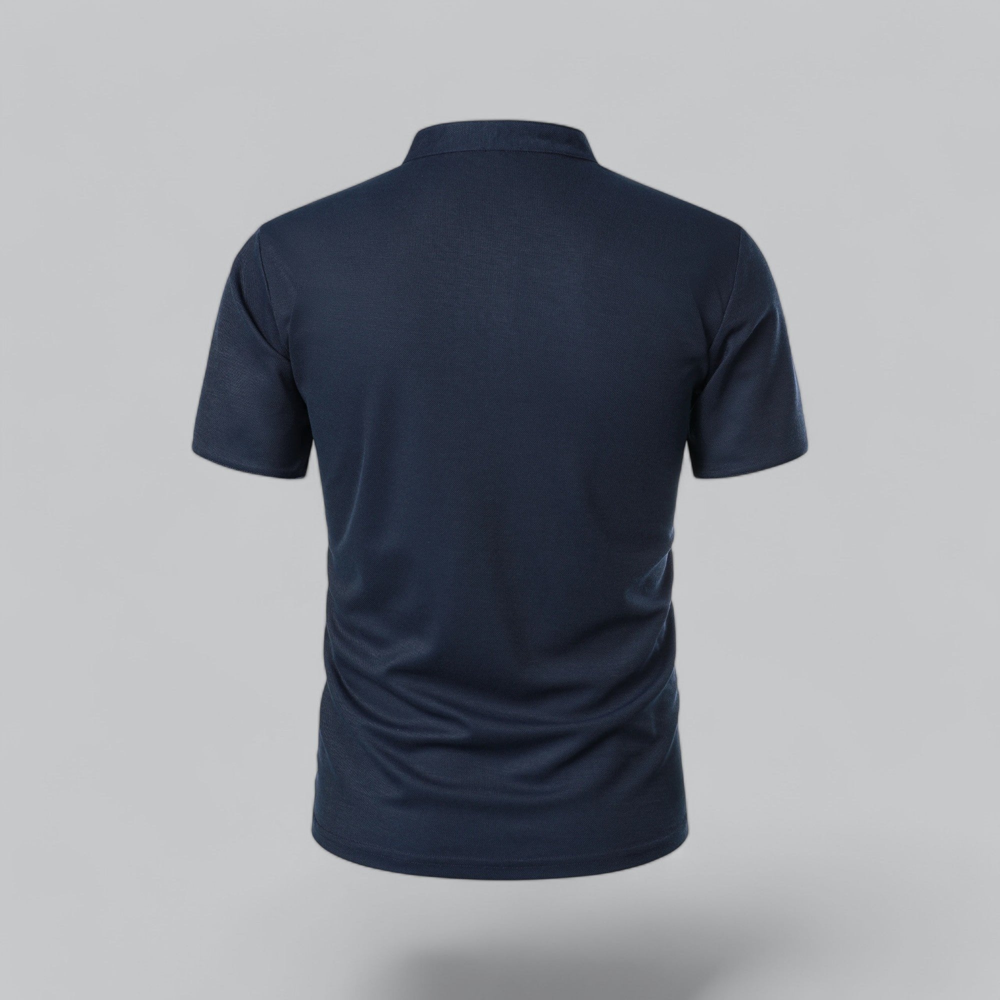 Daan | Heren Kraagloze Katoen Polo Shirt Korte Mouwen