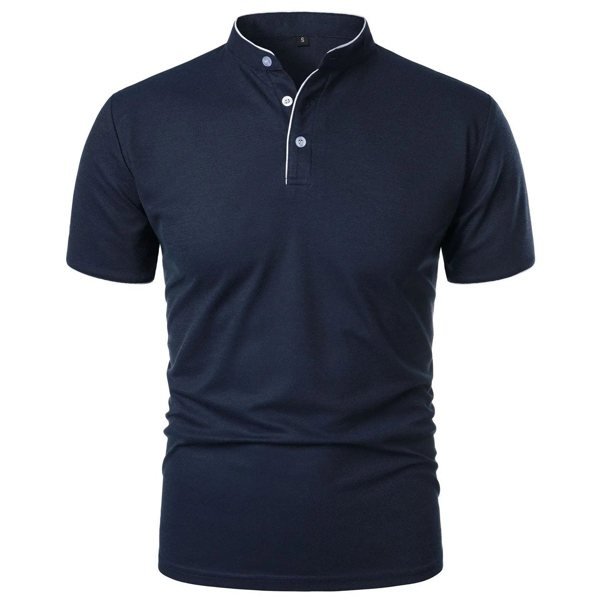 Levi | Heren Kreukvrij Ademend Poloshirt Staande Kraag Korte Mouw