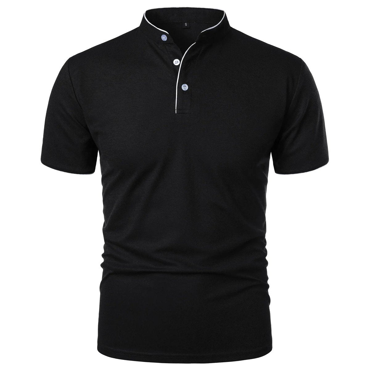 Levi | Heren Kreukvrij Ademend Poloshirt Staande Kraag Korte Mouw