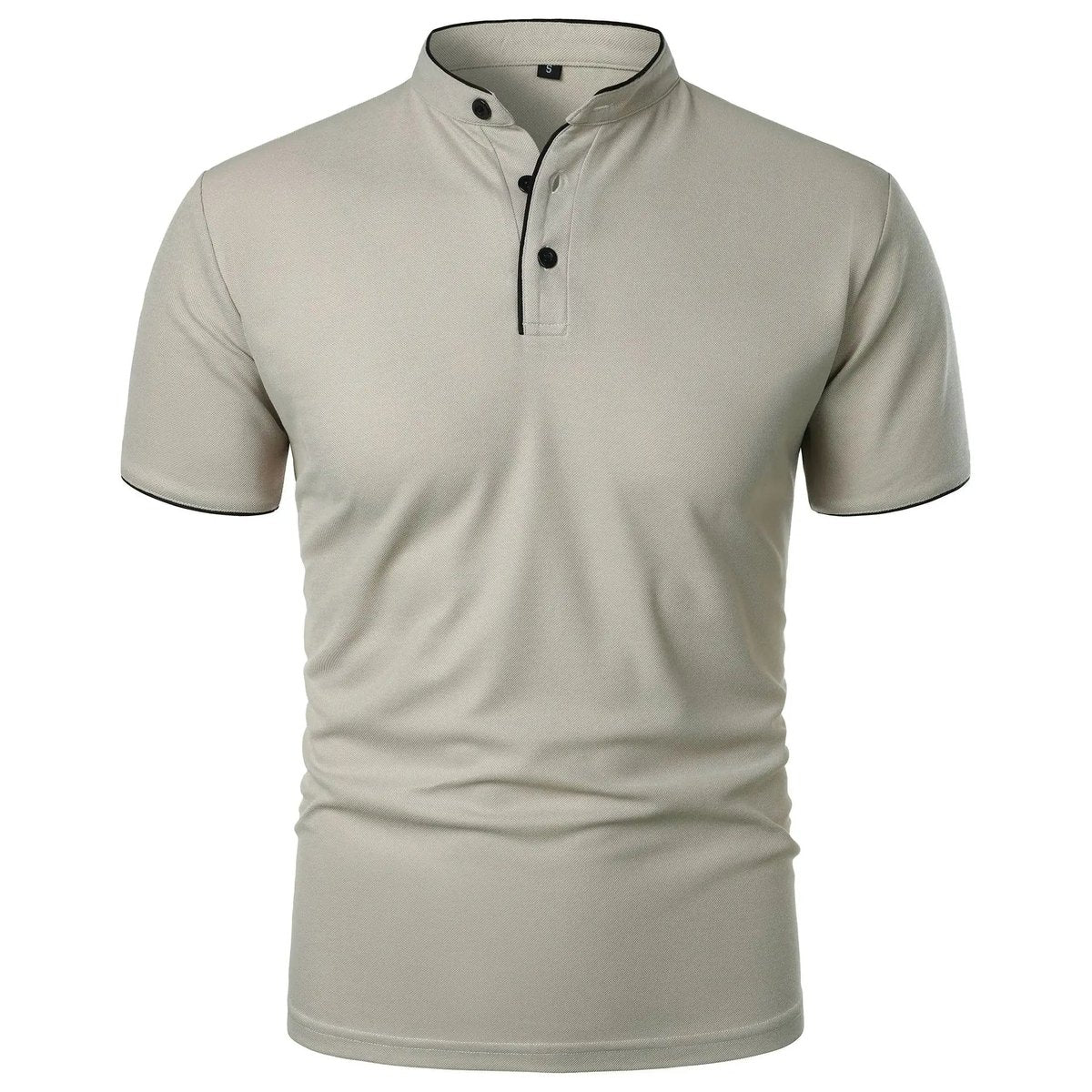 Levi | Heren Kreukvrij Ademend Poloshirt Staande Kraag Korte Mouw