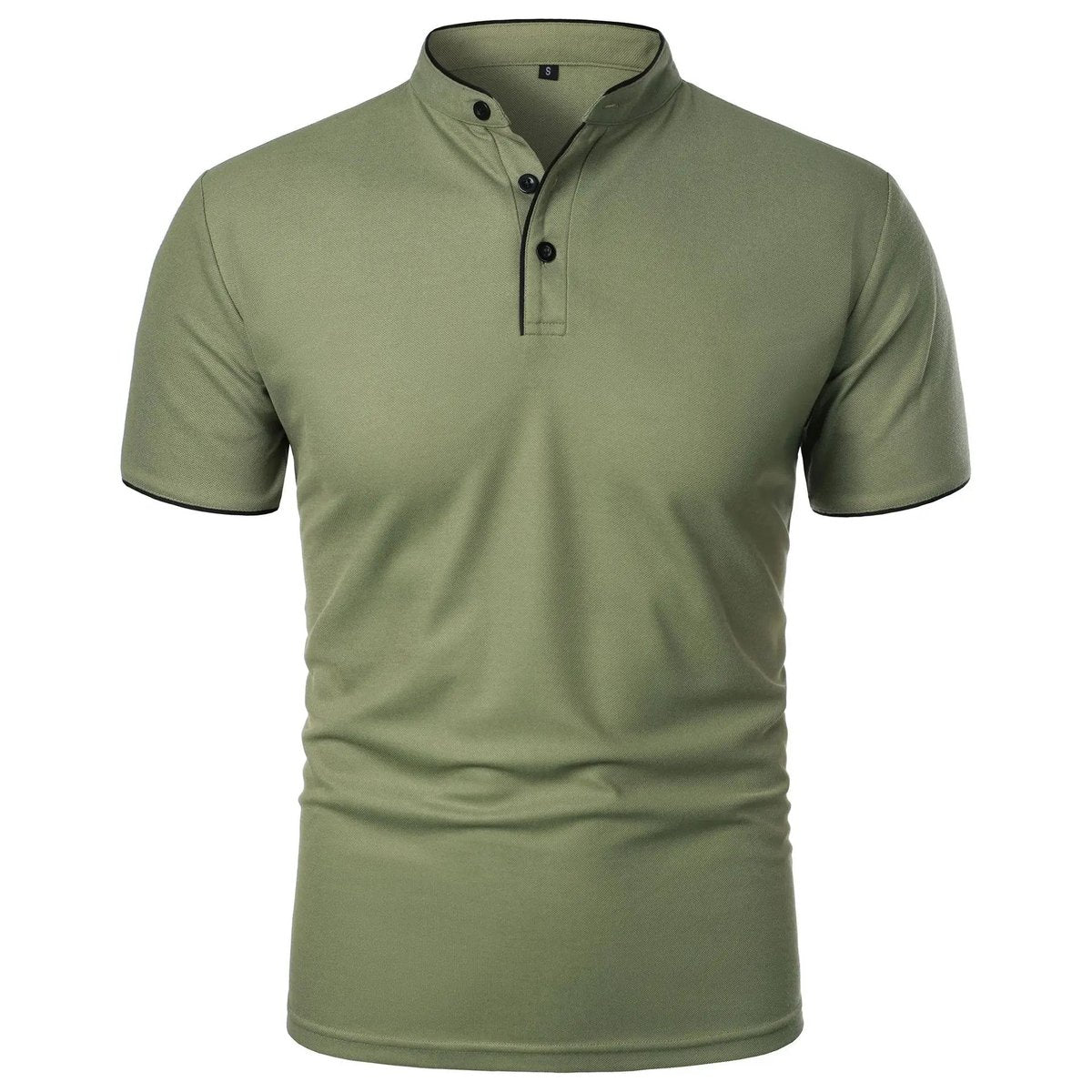 Levi | Heren Kreukvrij Ademend Poloshirt Staande Kraag Korte Mouw
