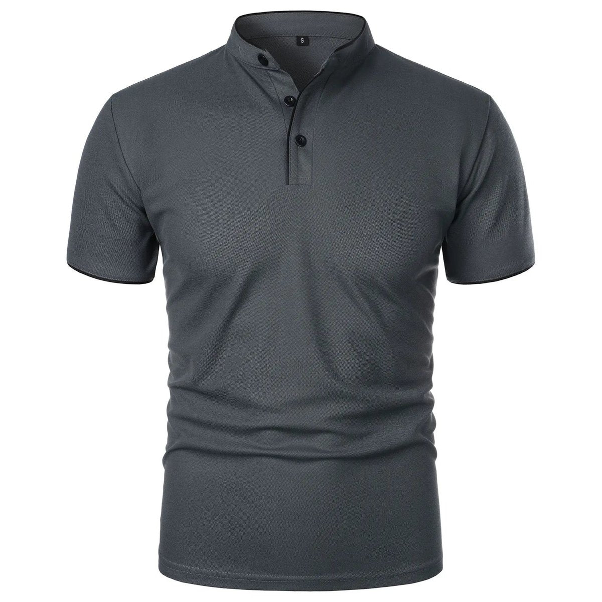 Levi | Heren Kreukvrij Ademend Poloshirt Staande Kraag Korte Mouw