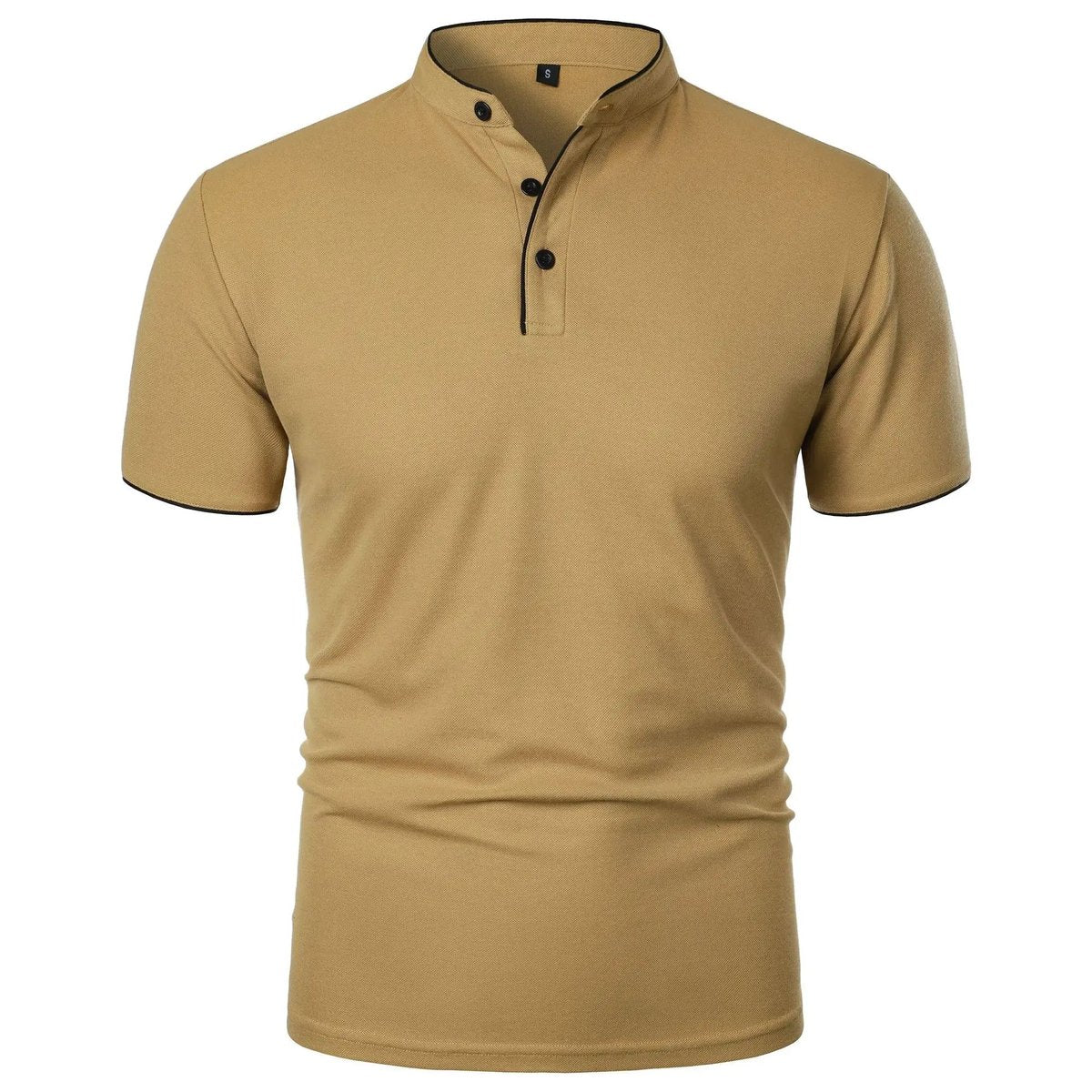 Levi | Heren Kreukvrij Ademend Poloshirt Staande Kraag Korte Mouw