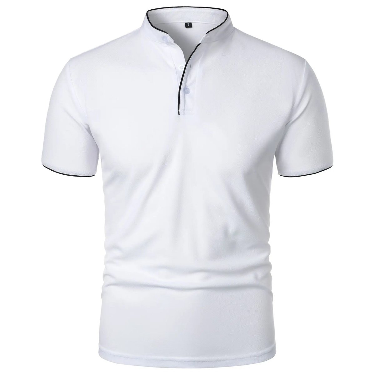 Levi | Heren Kreukvrij Ademend Poloshirt Staande Kraag Korte Mouw