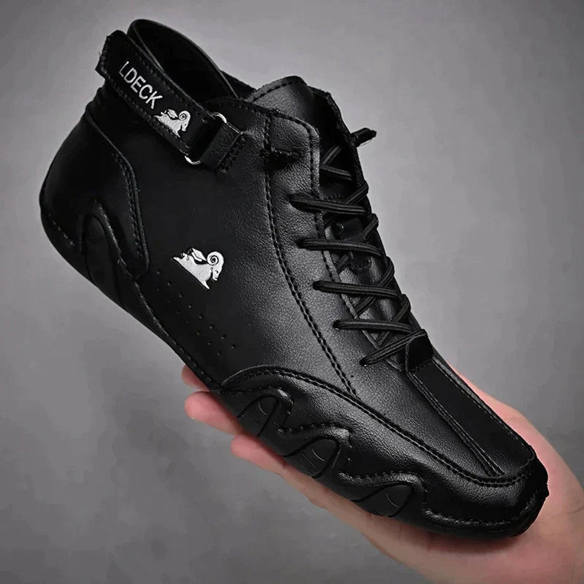 Liam | Heren Leren Vetersluiting Enkellaars Casual Wandelschoen