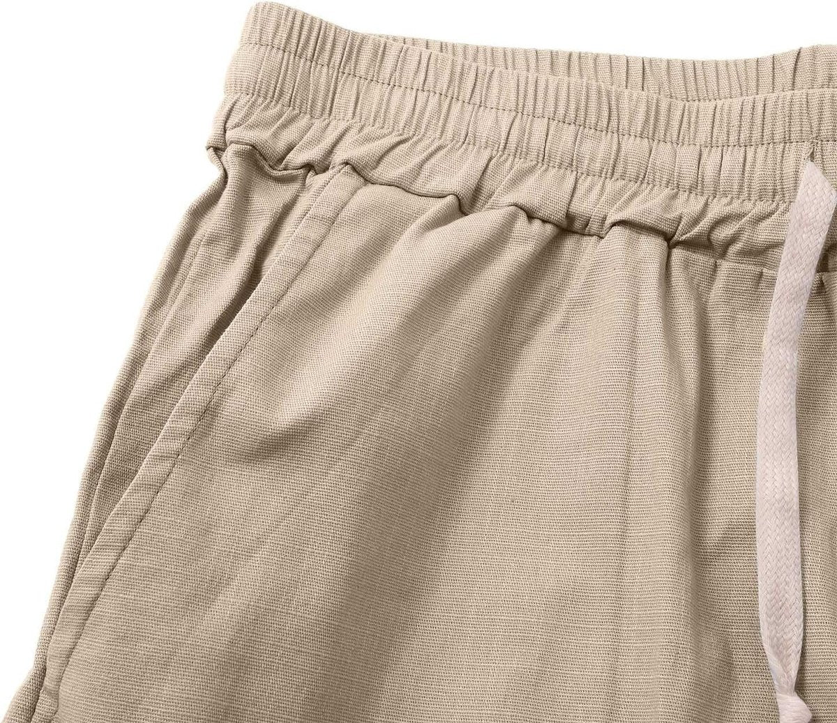 Levi | Heren Linnen Casual Korte Broek Trekkoord Elastische Taille