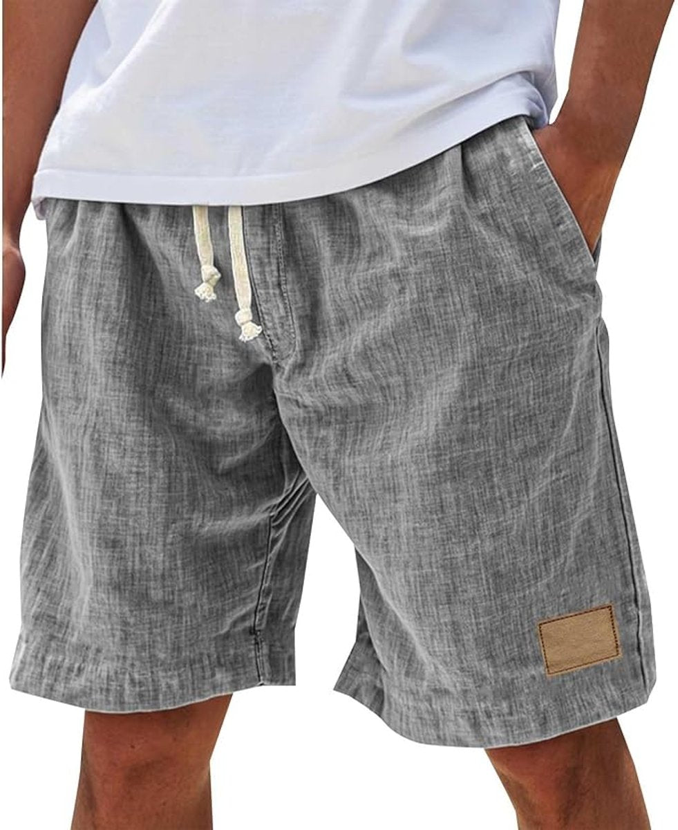 Levi | Heren Linnen Casual Korte Broek Trekkoord Elastische Taille