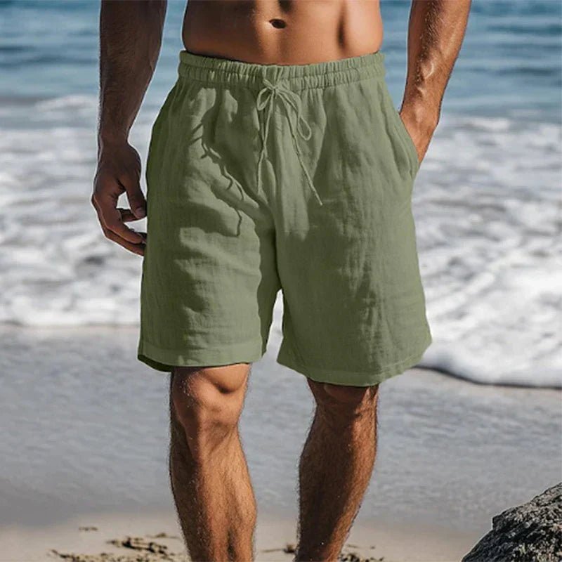 Bram | Heren Linnen Sneldrogende Zwemshorts Mid-Thigh