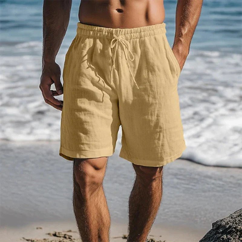 Bram | Heren Linnen Sneldrogende Zwemshorts Mid-Thigh