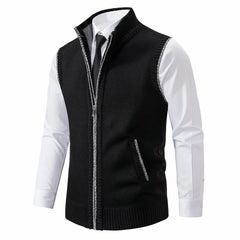 Milan | Heren Mouwloze Gebreide Mens Cardigan Vest Rits