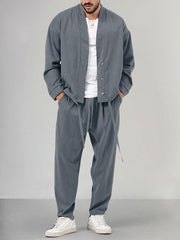 Daan | Heren Relaxed-Fit Two-piece Set Overshirt Broek