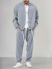 Daan | Heren Relaxed-Fit Two-piece Set Overshirt Broek