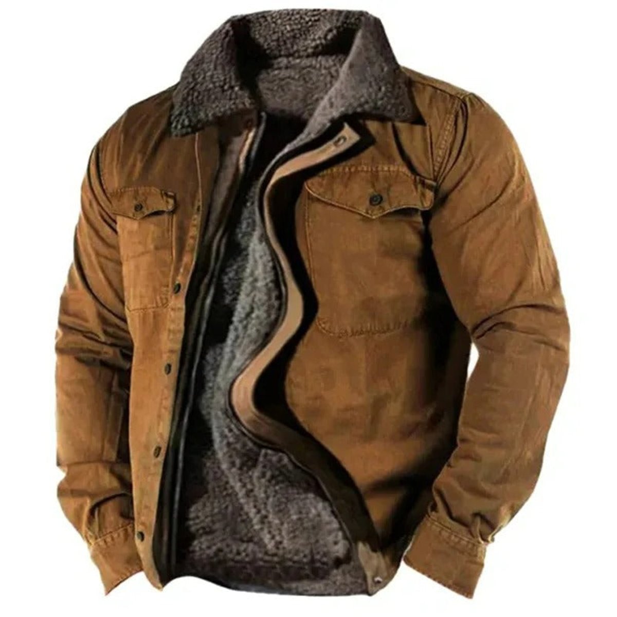 Lars | Heren Sherpa Gevoerde Western Mens Cardigan Jacket