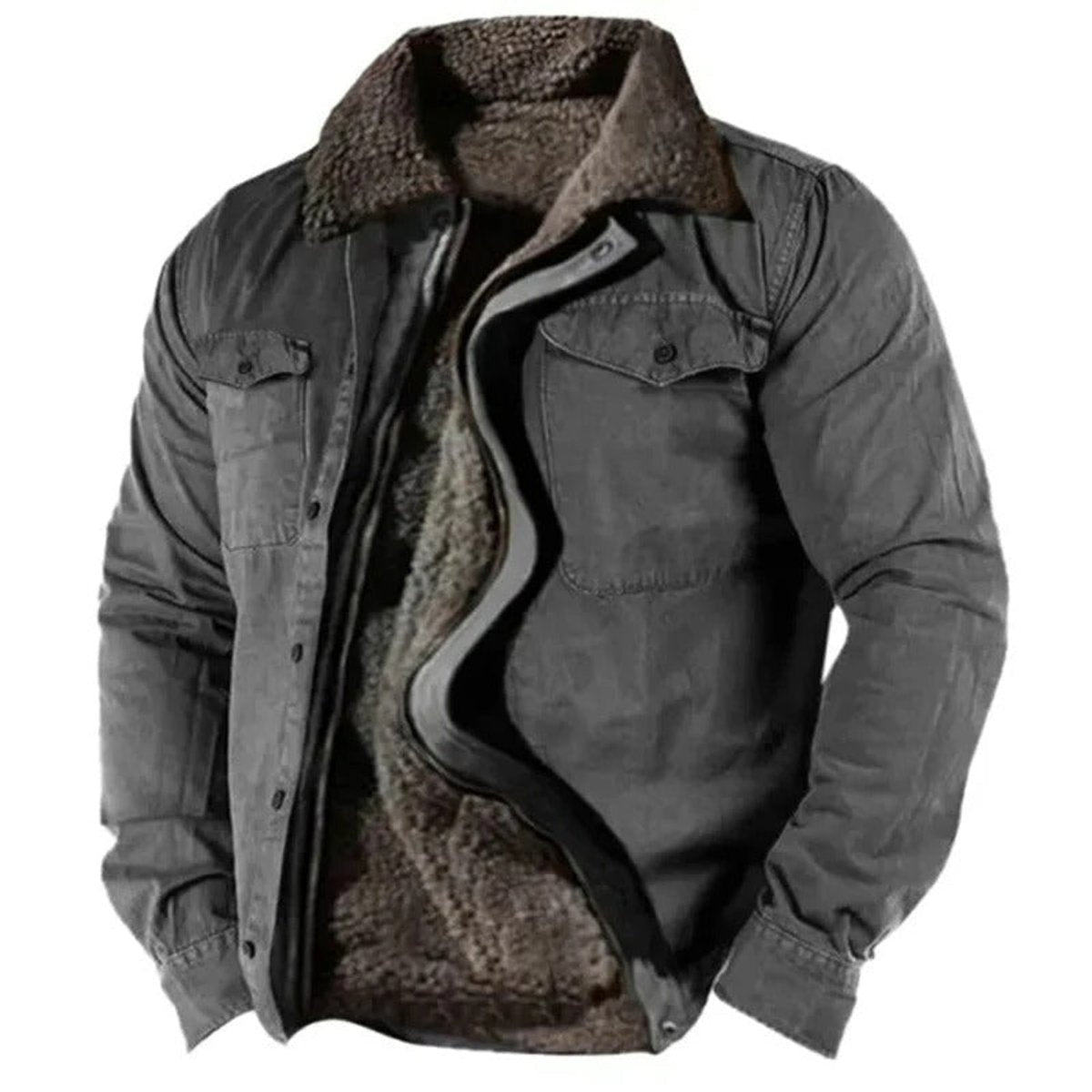 Lars | Heren Sherpa Gevoerde Western Mens Cardigan Jacket