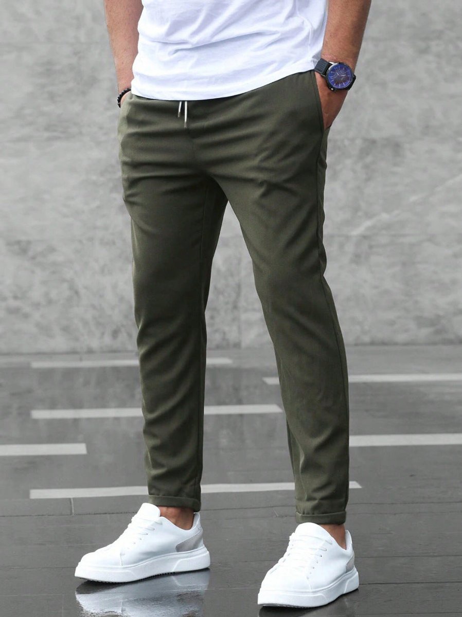 Finn | Heren Slim-Fit Chino Broek Elastische Taille Trekkoord