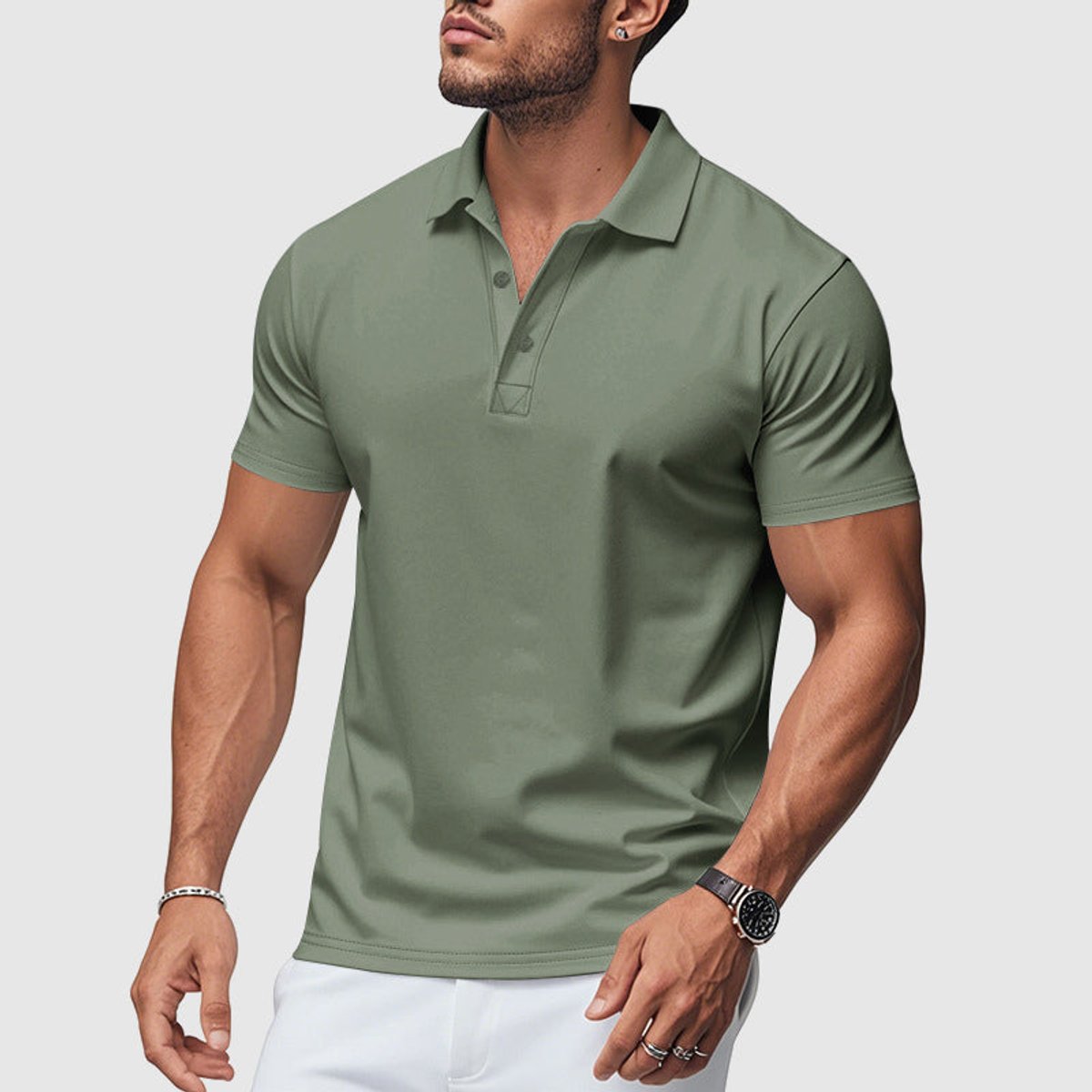 Lucas | Heren Slim-Fit Korte Mouwen Klassiek Poloshirt
