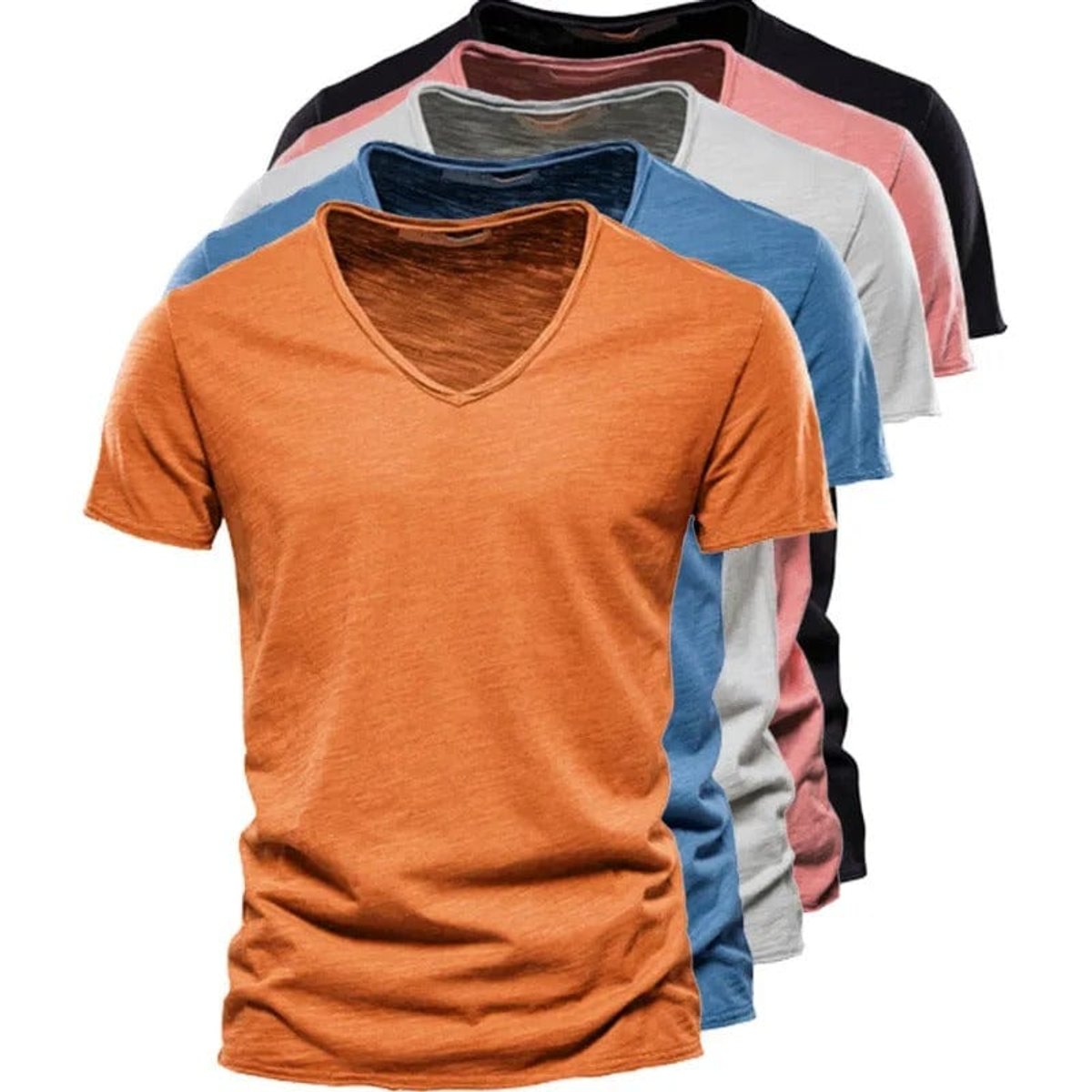 Bram | Heren Slim-Fit Kreukvrij V-hals T-shirt