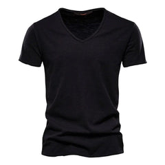 Bram | Heren Slim-Fit Kreukvrij V-hals T-shirt