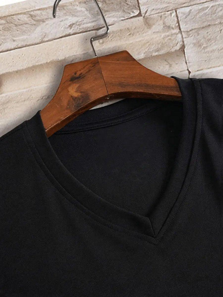Sem | Heren Slim-Fit V-hals Kortmouw T-shirt