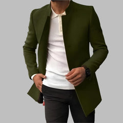 Luuk | Heren Slim-Fit Wollen Overjas Elegante Mens Wool Coat